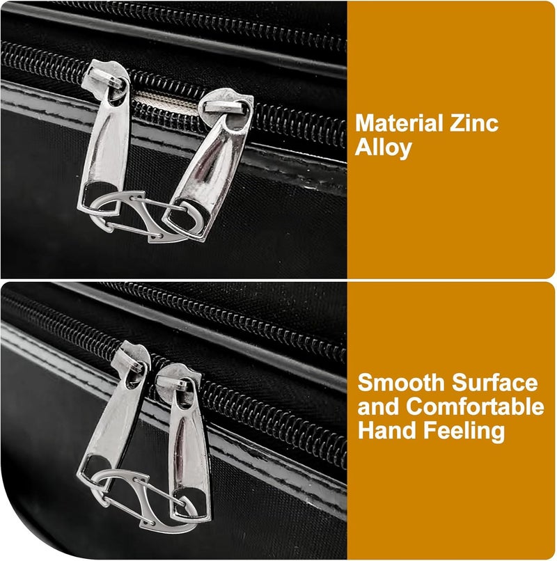 Deozu 8 Pcs Zipper Clip Anti Theft Deterrent, Dual Opening Safety Zipper Locks Pull Replacement for Backpacks, Camping, Suitcases, Purse (Black, Silver) - Image 4